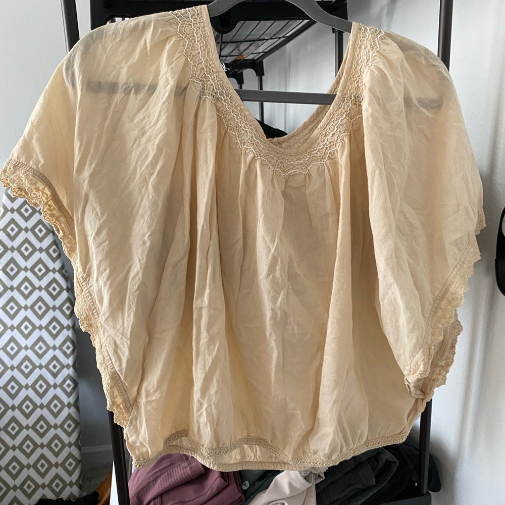 Flowy Open Sleeve Blouse